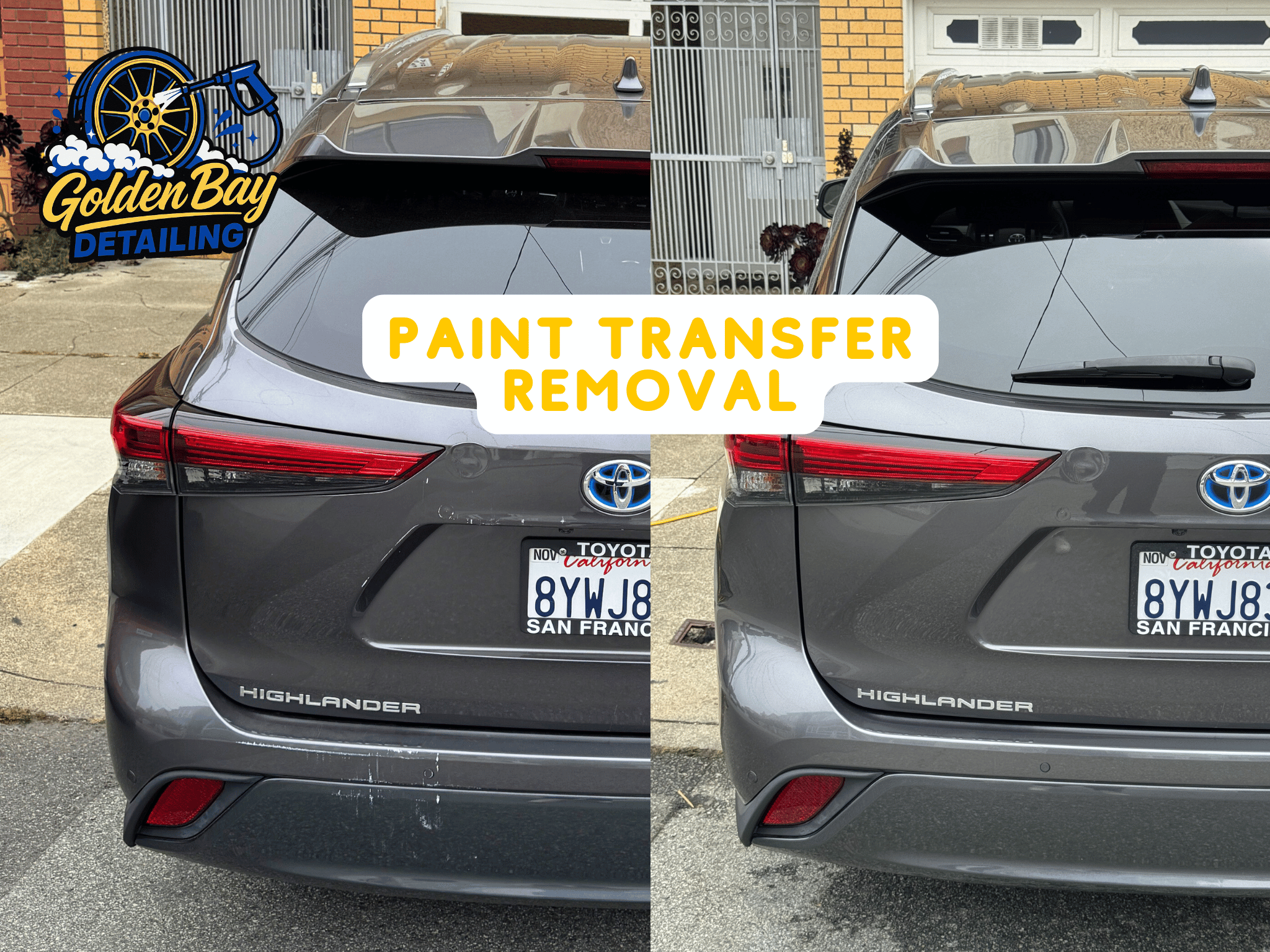 Paint transfer removal on Highlander